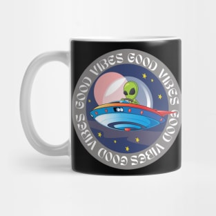 Good vibes alien mode vintage dark design Mug